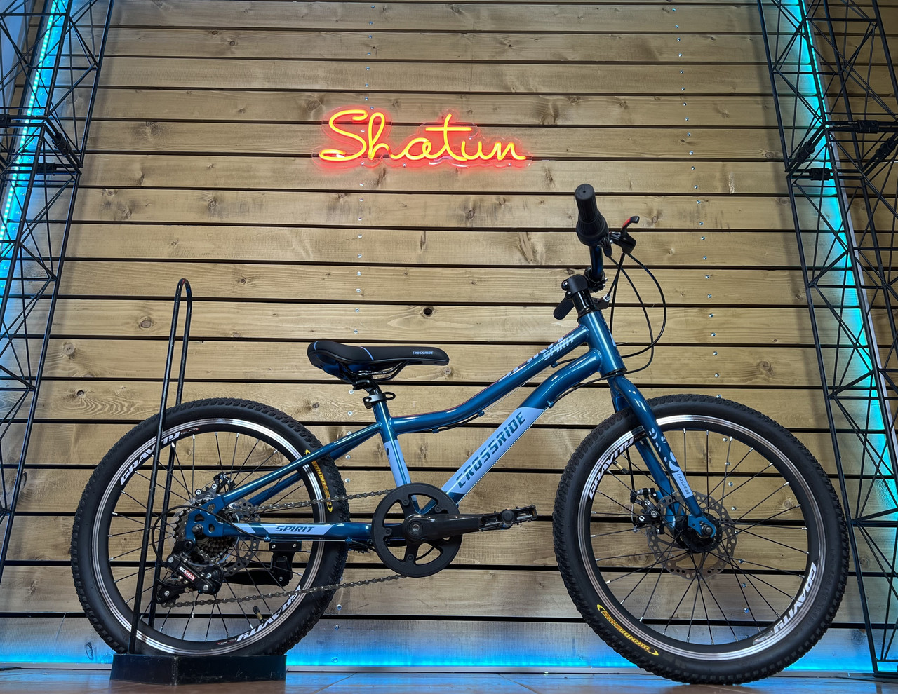 Дитячий велосипед 20" Crossride Spirit блакитний на зріст 110-125 см