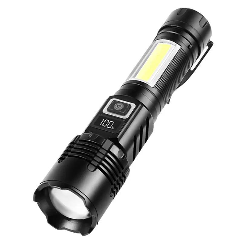 Ліхтар ручний COB18-white laser led PM10-TG+COB, power bank, магніт, ЗУ Type-C, zoom