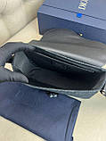 Чоловіча сумка месенджер через плече чорна якість преміум, фото 4