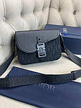 Чоловіча сумка месенджер через плече чорна якість преміум, фото 9