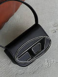 Сумка жіноча клатч Diesel чорний через плече, фото 4