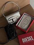 Сумка жіноча клатч Diesel чорний через плече, фото 6