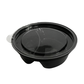 Соусник на 2 ділення з кришкою Чорний  912BL+907PK