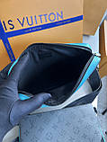 Чоловіча сумка месенджер Louis Vuitton Trio Turquoise сіра якість преміум, фото 3