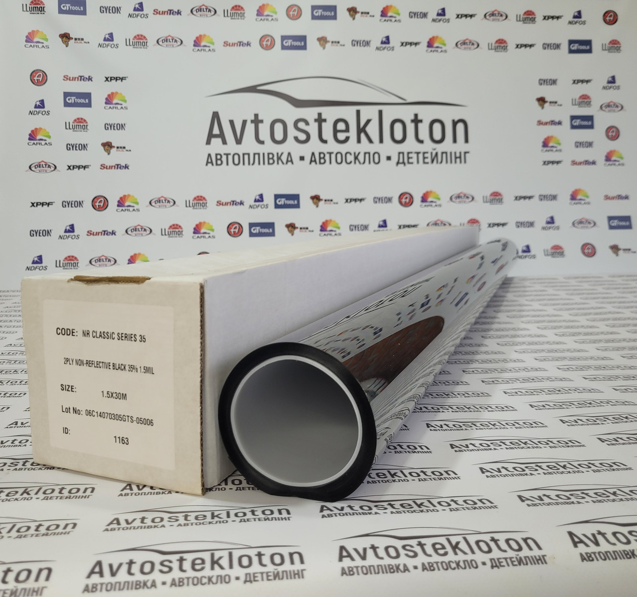 Тонувальна плівка NDFOS NR 35% двошарова тонування для лобового, бокового та заднього скла 1.5 м Чорна, фото 1