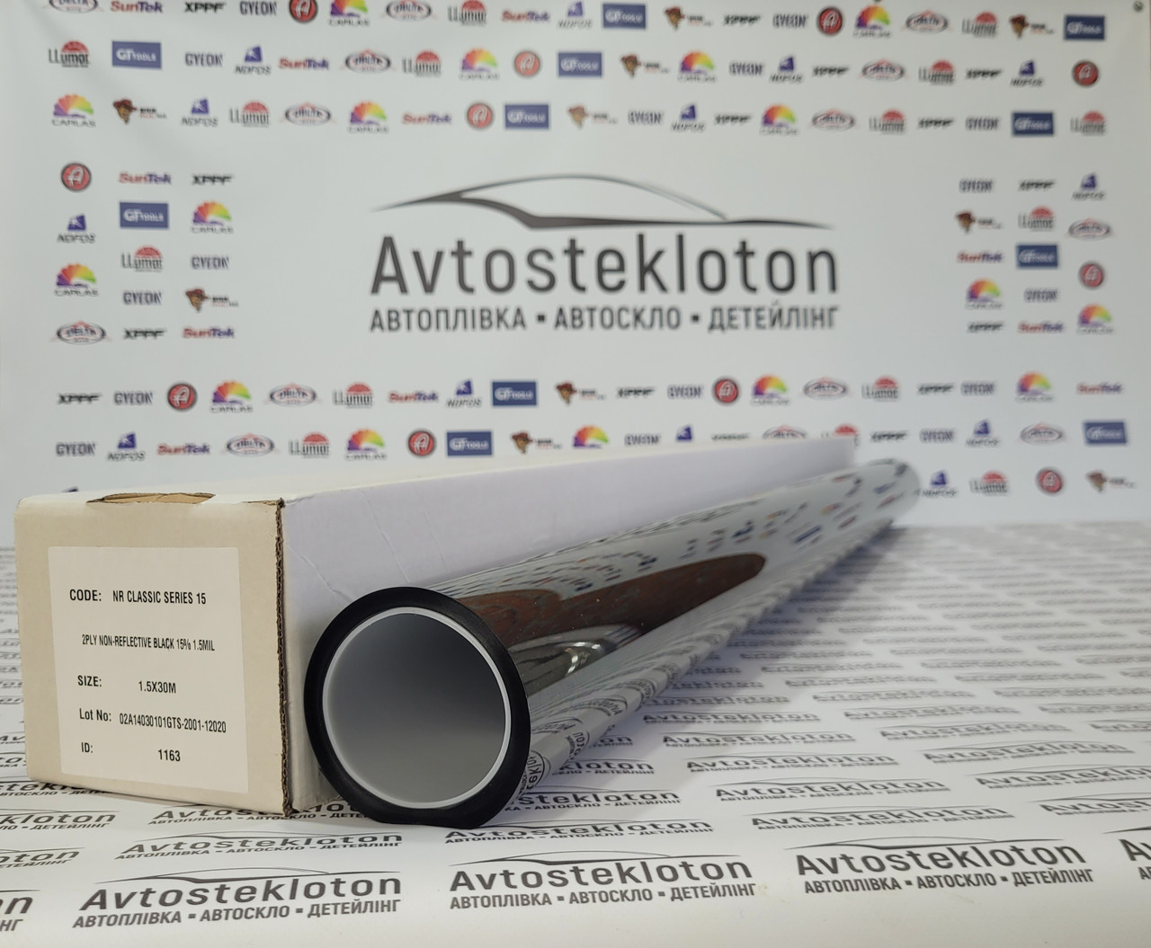 Тонувальна плівка NDFOS NR 15% двошарова тонування для лобового, бокового та заднього скла 1.5 м Чорна