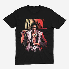 Футболка чорна Morze Bleach V21 Kenpachi Zaraki