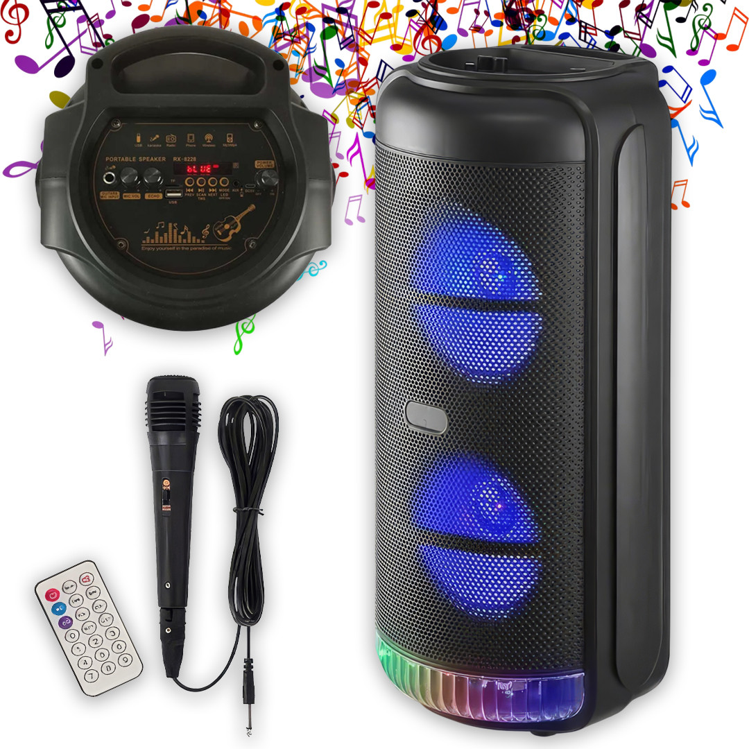Музична колонка з пультом та мікрофоном портативна Bluetooth RX-8228, фото 1