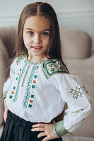 Вишиванка для дівчинки (232) біла гладдю