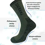 Шкарпетки чоловічі високі теплі Лео Thermo Махрова Стопа 40-45 Олива (ROZ6501054561), фото 5