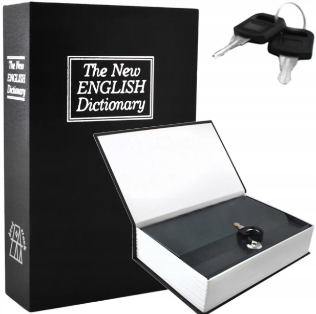 Сейф у вигляді книги металева скринька для грошей 24/15.5/5.5 см Malatec 1212 Польща, фото 1