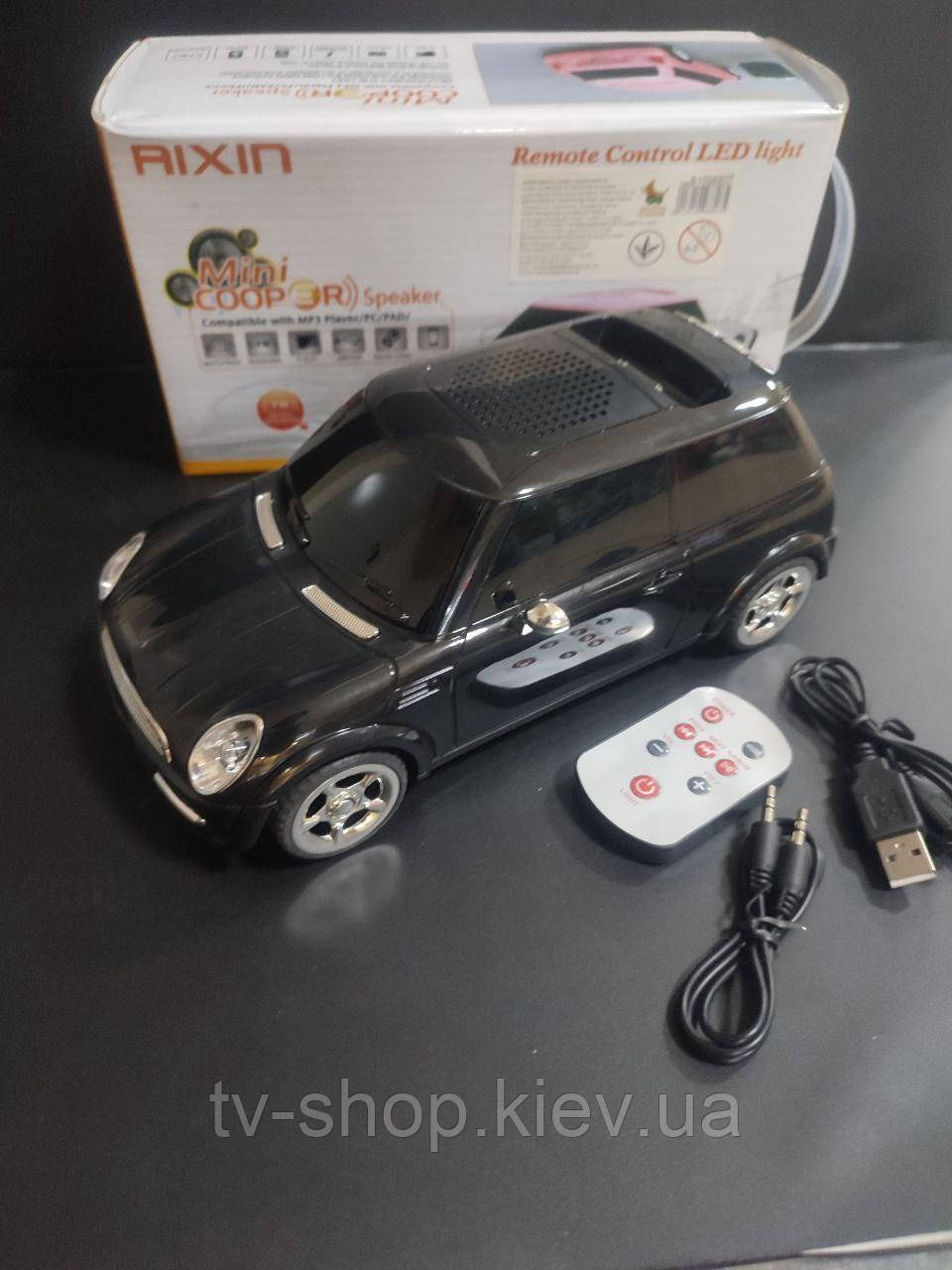 Колонка портативна машина Mini cooper (радіо+MP3) чорний