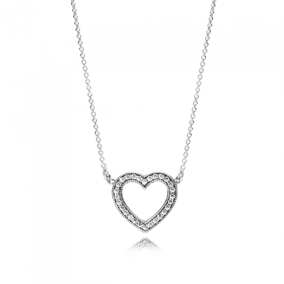 Срібне кольє Pandora Ті, хто любить серця 590534CZ, фото 1