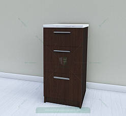 Тумба нижня кухонна М25 400 мм 3 висувні шухляди без стільниці - ДСП | Sv-mebli, фото 4