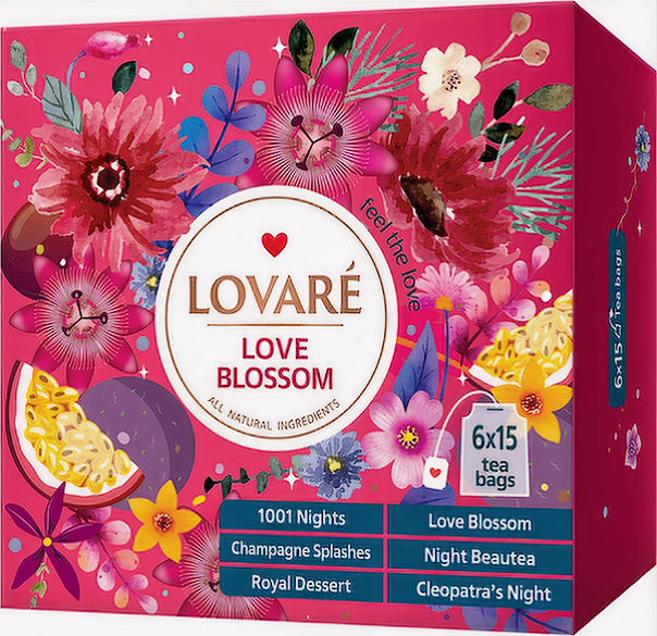 Чай Ловарі Love Blossom "Асорті" 90 пакетів