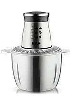 Потужний кухонний подрібнювач чопер із металевою чашею RAF R.7030 1000 Вт 3 л Чорний