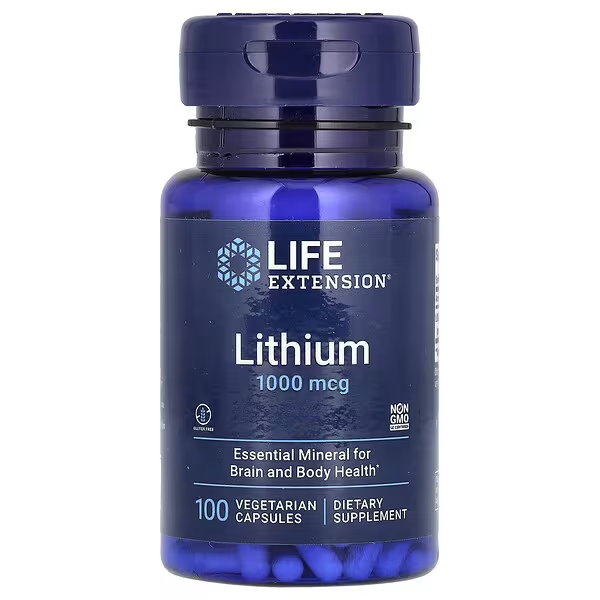 Life Extension Lithium 1000 mcg 100 Veg Caps