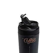 Термочашка з керамічною колбою Coffee на 480 мл чорна, фото 6