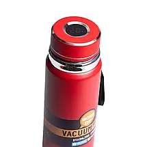 Термос із датчиком температури та ситечком на 1 л Vacuum Sports червоний, фото 5