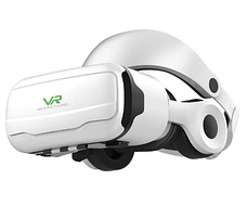 Окуляри-шолом віртуальної реальності VR SC-G02EF з навушниками, білі, фото 4