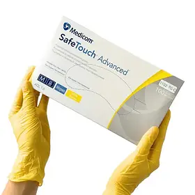 Рукавички Medicom M, жовті, 100 шт.