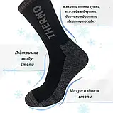Набір шкарпеток чоловічих високих Лео Thermo Махрова Стопа 40-45 4 пари Сірий/Олива (ROZ6501054566), фото 9