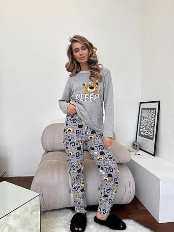 Жіноча піжама тепла COSY з начісом "Baby Leo", фото 1