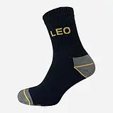 Набір чоловічих шкарпеток високих бавовняних Leo Protection махра 44-46 6 пар Чорно-жовтий (ROZ6501036952), фото 2