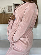 Халат для вагітних велюровий довгий