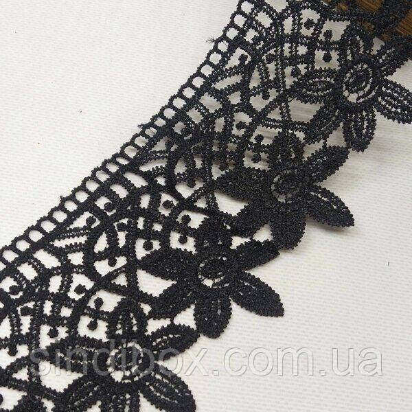 (1 м) Мереживо макраме Sindtex 9 см (13 м) колір - чорний (M729-93-039), фото 1