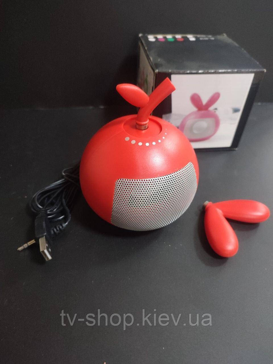 Спікер колонка 2 в 1 MP3 "Яблуко або зайчик"