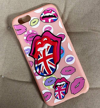 Силіконовий чохол для iPhone 6S/6 - Kiss Me, Рожевий