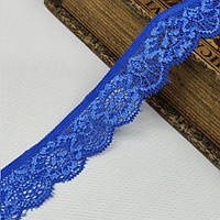 (1 метр) Мереживо гіпюр стрейч, синій електрик колір 2,5 см (КС-1338СЭ)