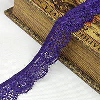 (1 метр) Мереживо гіпюр стрейч, фіолетовий колір 2,5 см (КС-1338T)