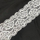 (1 метр) Мереживо гіпюр стрейч, білий колір 6 см (КС-9104Б), фото 2