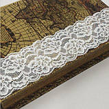 (1 метр) Мереживо гіпюр стрейч, білий колір 6 см (КС-9104Б), фото 3