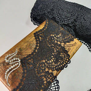 (1 метр) Мереживо макраме Sindtex 11 см колір - чорний (38м-D2222901-3)