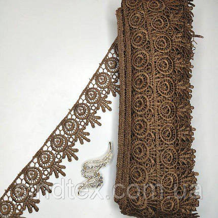 (1 метр) Мереживо макраме Sindtex 5см колір - коричневий (26М-H1931М-16), фото 2