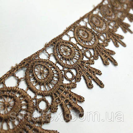 (1 метр) Мереживо макраме Sindtex 5см колір - коричневий (26М-H1931М-16), фото 3