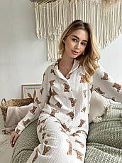 Жіноча Муслінова піжама, ведмедики Teddy, фото 6