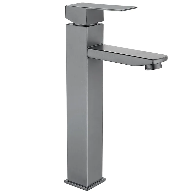 Змішувач для умивальника Mixxus KUB-001-High graphite із нерж. сталі SUS304 (MI6094), фото 1