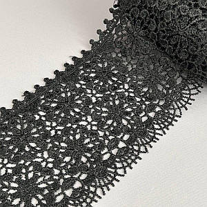 (55-727-36-002) Мереживо макраме 11,5 см - чорний