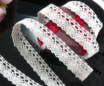 (1 метр) Мереживо натуральне бавовняне (льон) 1,7 см колір - білий (лен-3819)