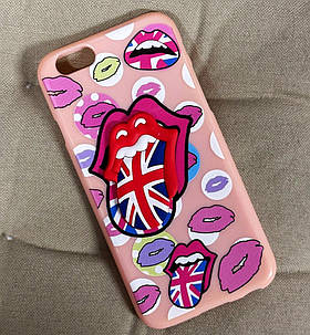 Силіконовий чохол для iPhone 6S/6 - Kiss Me, Рожевий