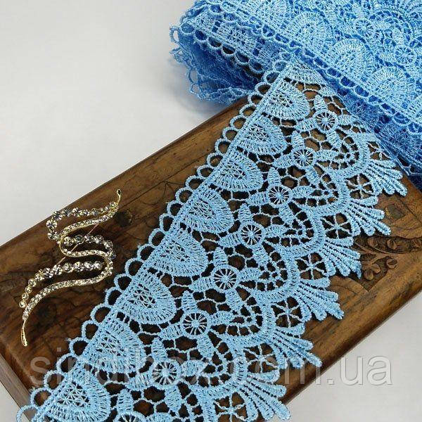 (1 метр) Мереживо макраме Sindtex 9 см колір - блакитний (06М-SF3119-2), фото 1