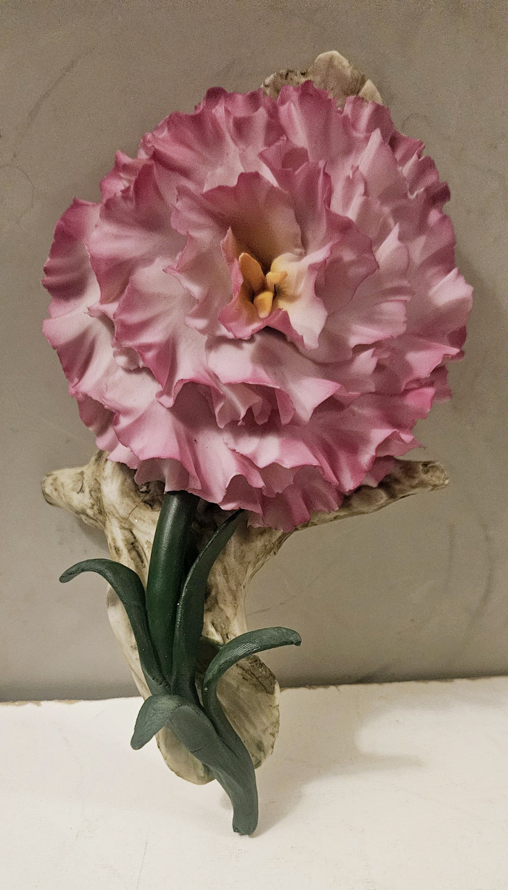 Фарфорова статуетка панно Півонія Капдимонте/Capodimonte 3D