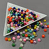 (20 грам) Перли намистини пластик Ø4 мм - МІКС, фото 2