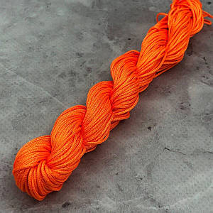 (12 метрів) Шнур нейлоновий, капроновий (шамбала) 1,5 мм - Помаранчевий неон