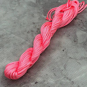 (12 метрів) Шнур нейлоновий, капроновий (шамбала) 1 мм - Рожевий