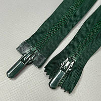 (зелений темний) Роз'ємна блискавка Баришівка 100см з двома бігунками